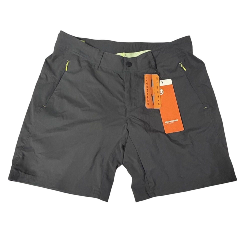 Novara Sweep Double Bike Shorts Womens Medium Asphalt Gray Padded Cycling 893338